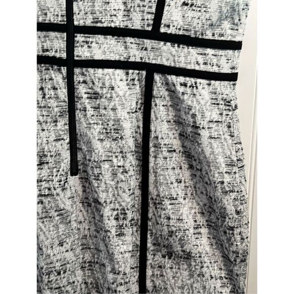 Dana Buchman Tweed Dress Women’s 16 Black White Pencil Contrast Details Classic - Picture 11 of 16